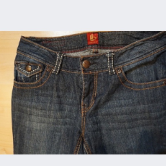 Sasson Dark Denim Stitch Jeans Size 4 - Picture 2 of 7